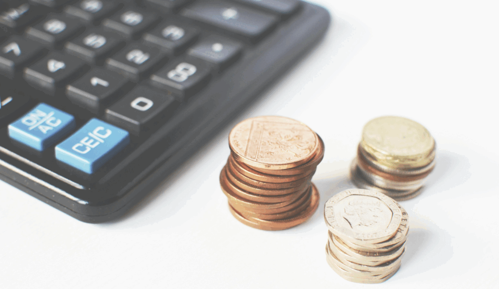 Calculator and coins, important when you plan a solo trip step by step.