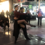 Tango partners dancing in Buenos Aires