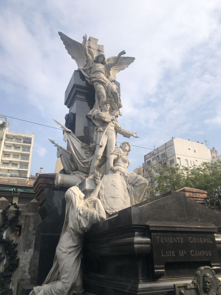 Big statue in the recoleta cemetery