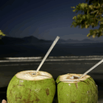 Coconut water in Ubatuba, Brazil, South America