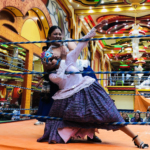 Two Cholitas fighting in La Paz