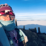 Uyuni salt flats in the cold morning
