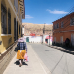 Bolivian lady in traditional clothes