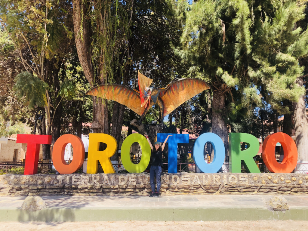 Toro Toro park sign when traveling to Bolivia