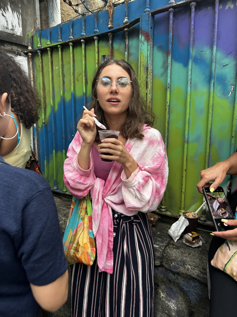 Eating açai in Santa Teresa, Rio de Janeiro