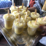 Cremas, fruity ice cream popsicle in Colombia.
