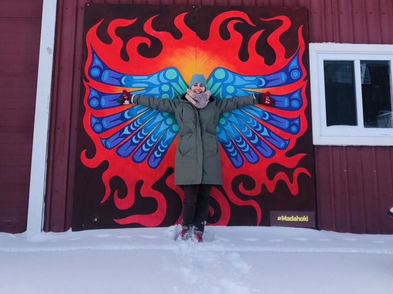 Colorful mural in Madahoki, Ottawa, Canada